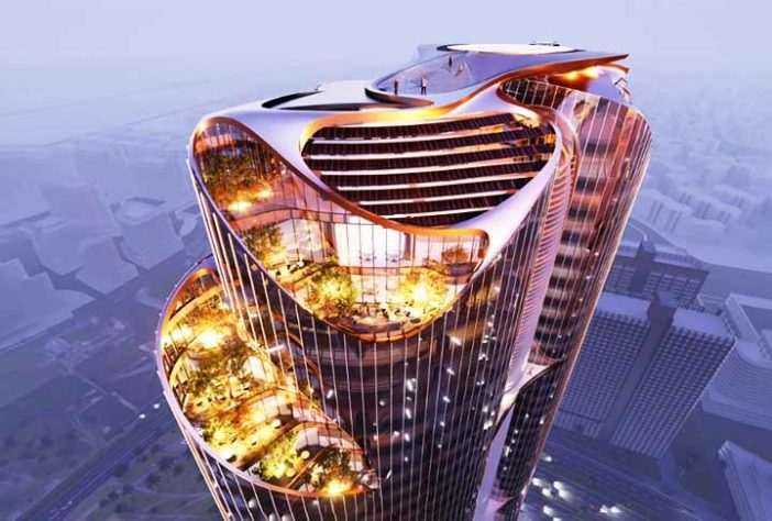 Cidade futurista da África
