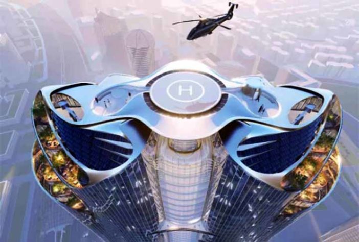 Cidade futurista da África