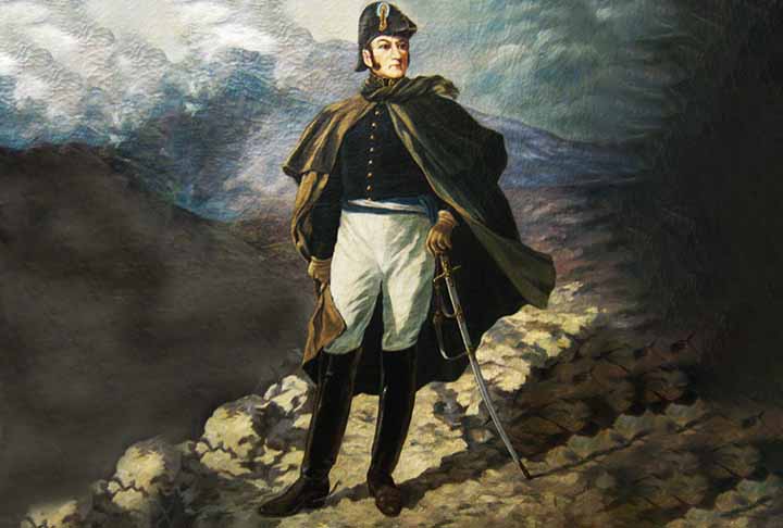 José de San Martín — A Argentina declarou sua independência da Espanha em 9 de julho de 1816. Considerado o “Pai da Pátria” argentino, San Martín organizou o Exército dos Andes e liderou campanhas decisivas contra os espanhóis. Sua atuação também foi fundamental para a independência do Chile e do Peru.