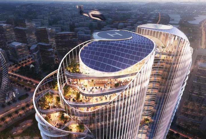 Cidade futurista da África