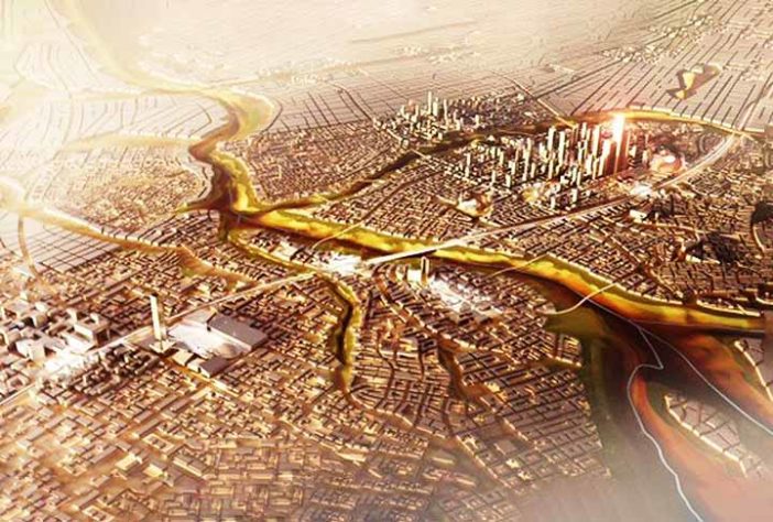 Cidade futurista da África