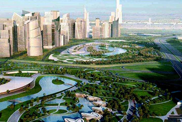 Cidade futurista da África