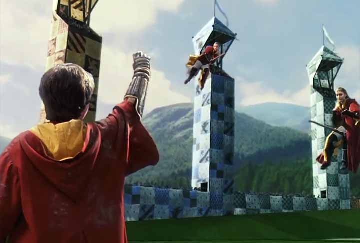 No quarto livro, "O Cálice de Fogo", Harry participa do Torneio Tribruxo e testemunha a captura do pomo de ouro por Viktor Krum, apanhador da equipe da Bulgária, durante a Copa Mundial de Quadribol.