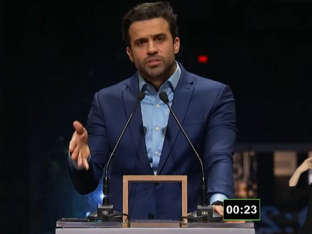 Pablo Marçal durante debate para Prefeitura de SP
