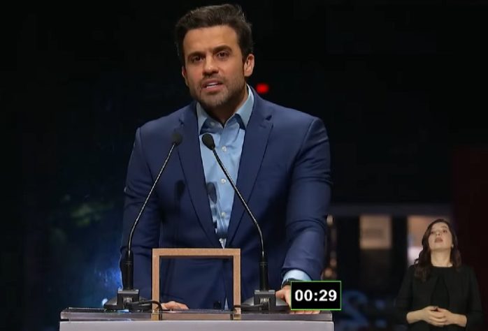 Pablo Marçal durante debate para Prefeitura de SP