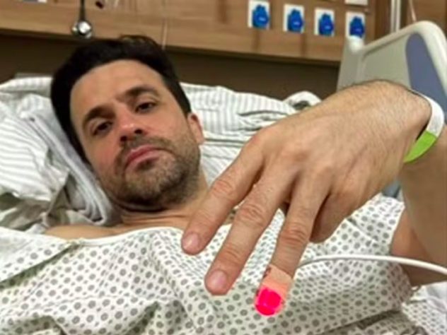 Pablo Marçal no hospital depois de levar uma cadeirada de Datena