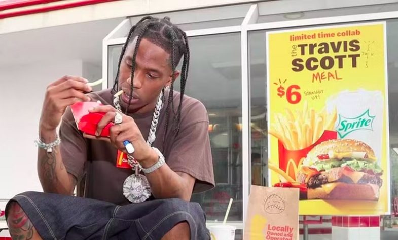 Travis Scott fez parceria com Mc Donalds