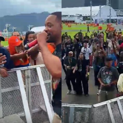 Montagem - Will Smith anima funcionários do Rock in Rio