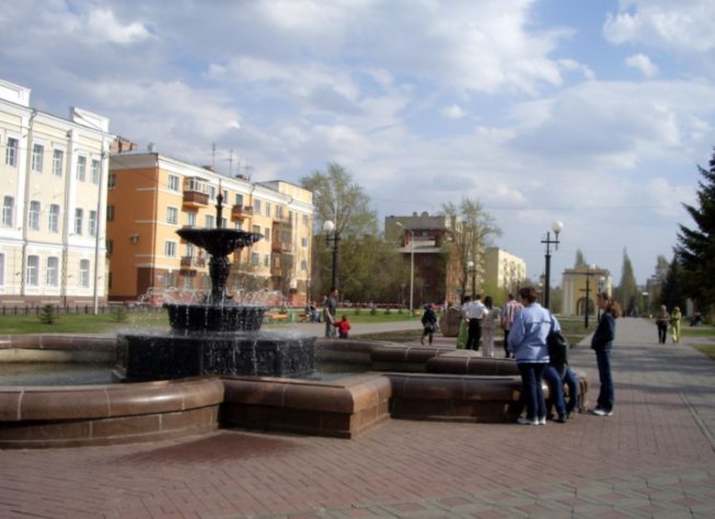 Rua Tarskaya em Omsk  na Sibéria  - 
