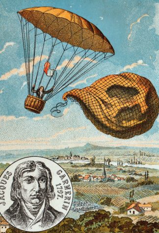 Paraquedas inventor Jacques Garnerin - Domínio público