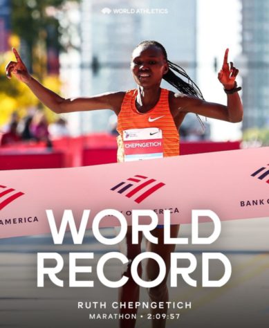 Queniana Ruth Chepngetich bate recorde mundial em maratona