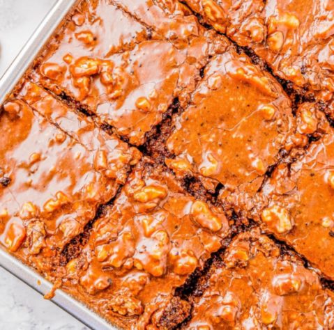Texas Sheet Cake - bolo tradicional dos EUA