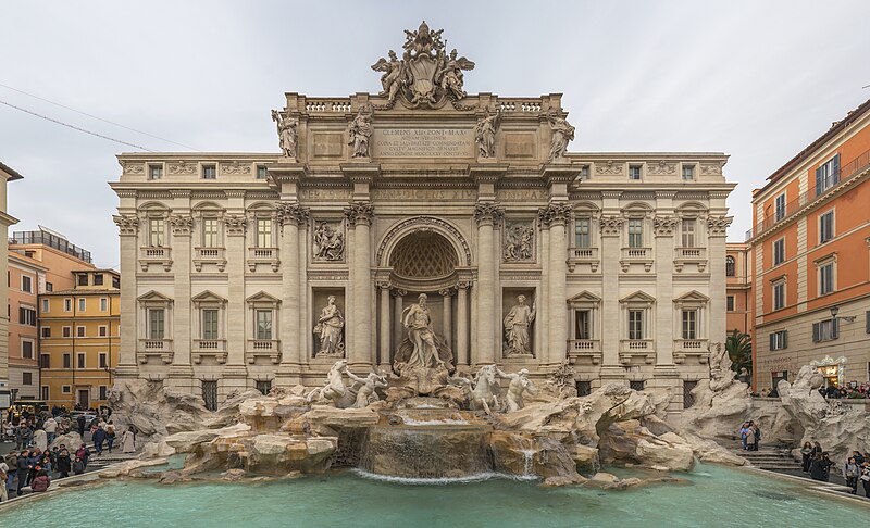 A Fontana di Trevi é uma das maiores atrações turísticas não só de Roma como de toda a Itália. E é um monumento que tem ligação com a superstição em busca de sorte. 
