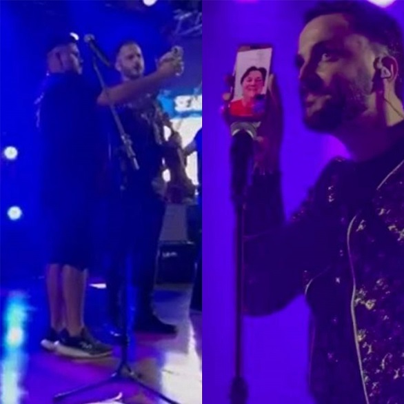 Montagem - Músico interrompe show para atender ligação da mãe e viraliza - Simão Wolf