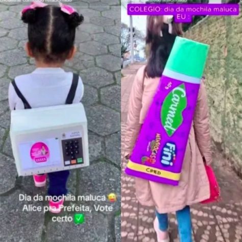 Montagem - Dia da Mochila Maluca vira febre nas redes sociais