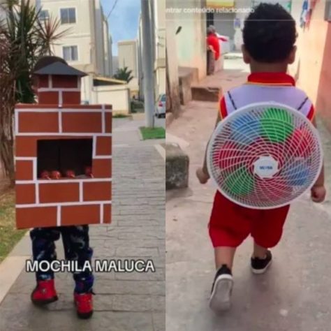 Montagem - Dia da Mochila Maluca vira febre nas redes sociais