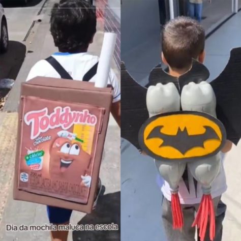 Montagem - Dia da Mochila Maluca vira febre nas redes sociais