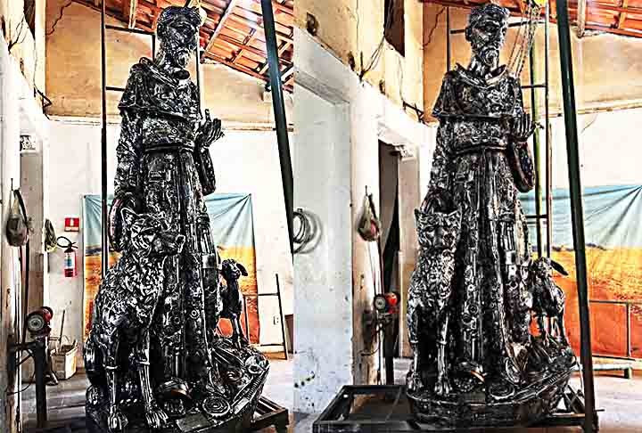 Fortaleza ganha escultura do santo que inspirou nome do Papa