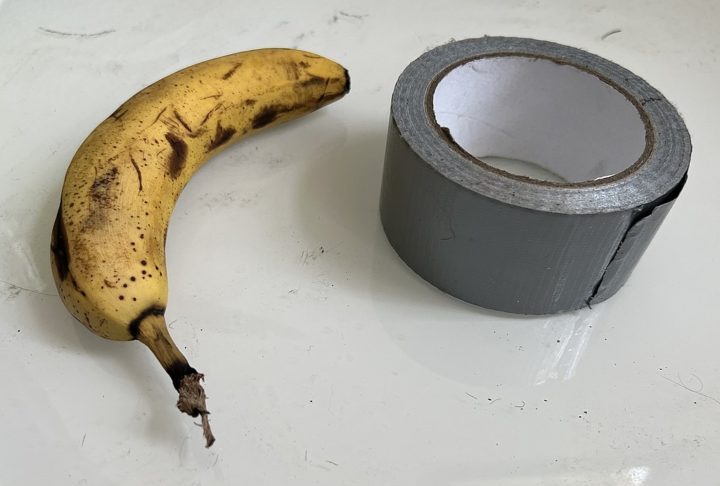 Segundo a Sotheby's, a obra tem o objetivo de criticar e provocar reflexões sobre o conceito de arte e o valor atribuído a ela.