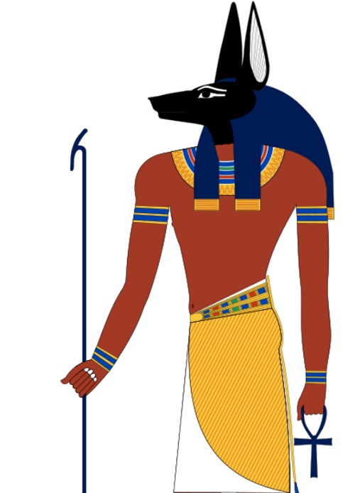 Anúbis, representado com a cabeça de chacal, era o deus da mumificação e da vida após a morte. Ele era o protetor das tumbas e dos mortos, e sua função era garantir que o corpo fosse preservado para a vida eterna.