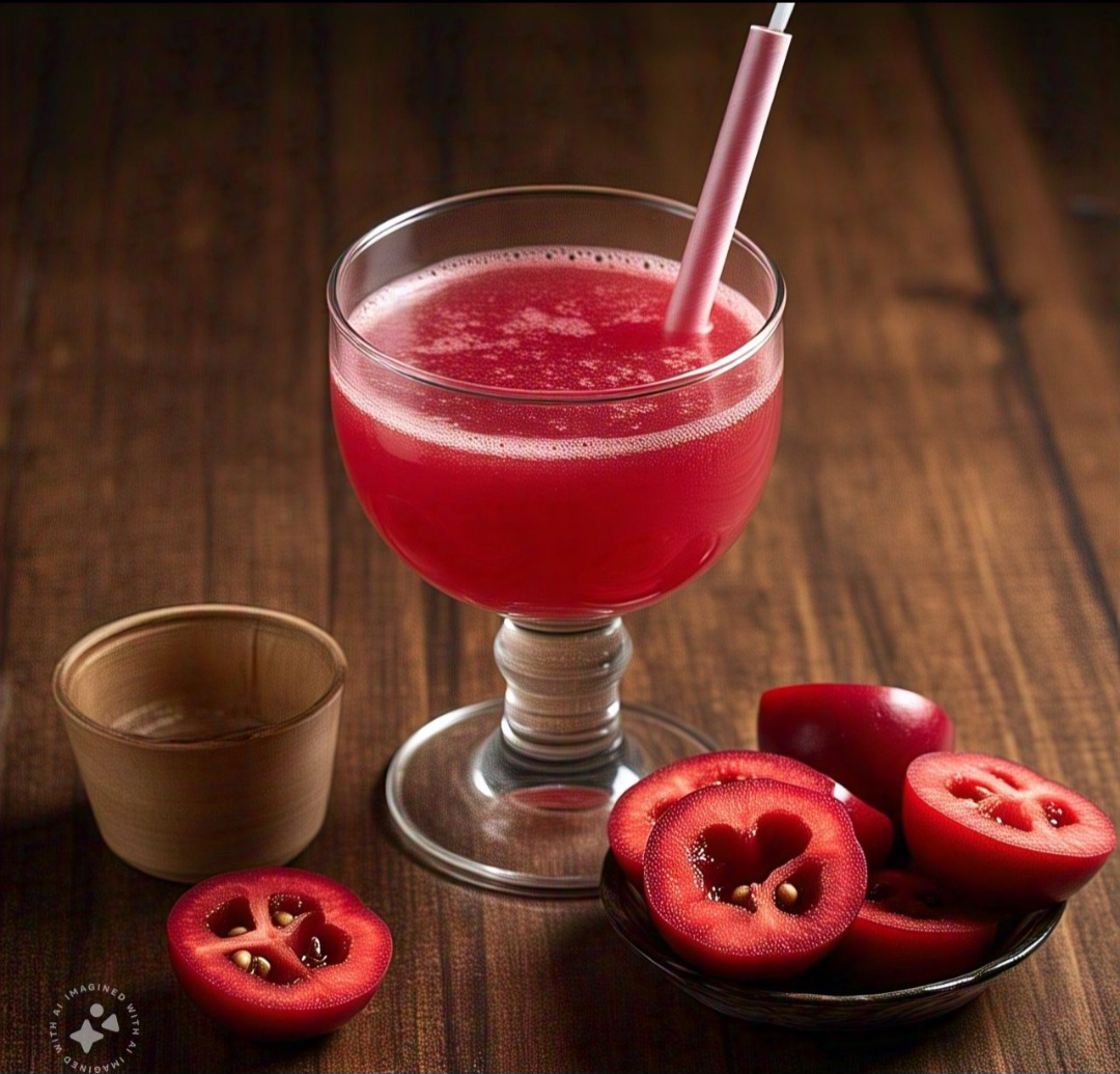 Casca de acerola: Ajuda a fortalecer o sistema imunológico e a prevenir doenças. Extremamente rica em vitamina C e também contém vitamina A e do complexo B, como B1 e B2. - Imagem gerada por i.a.
