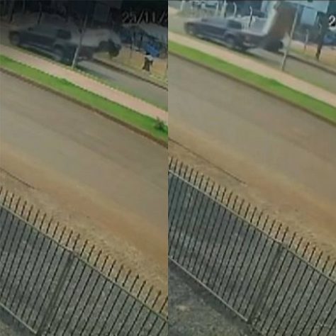 Montagem - Capotamento fantasma de carro viraliza nas redes sociais