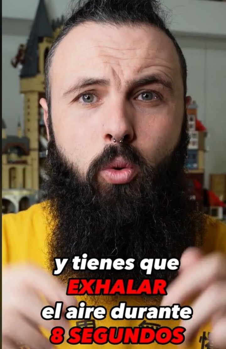 Segundo o influenciador, o método chama-se “4-7-8” e é um recurso ao qual militares dos Estados Unidos recorrem em situações extremas. 
-Reprodução/TikTok