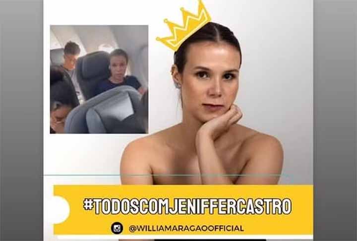 Jennifer ganhou o apelido de â??Diva do AviÃ£oâ? e teve uma explosÃ£o no nÃºmero de seguidores no Instagram. Ela jÃ¡ passa de 1,8 milhÃ£o de fÃ£s no Instagram, onde posta imagens de viagens com amigos e fazendo exercÃ­cios fÃ­sicos.
