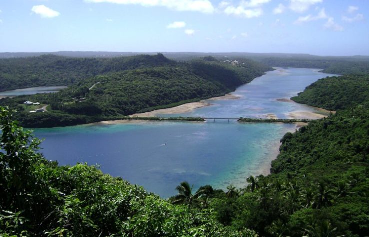 Lagoa na ilha de Vava'u.  Tonga país da Oceania