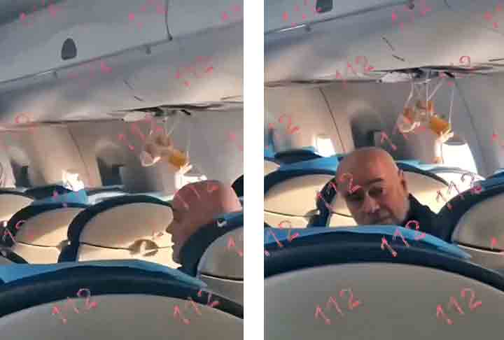 Um passageiro que estava a bordo da aeronave fez um vídeo que mostra o acionamento das máscaras de oxigênio um pouco antes de o avião despencar.
