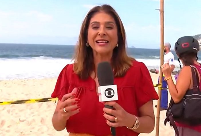 Repórter da Globo é surpreendida ao tentar entrevistar mulher na Praia de Ipanema