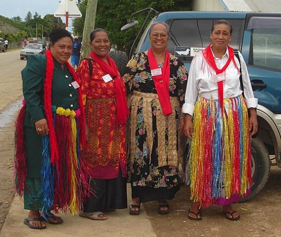 Mulheres nativas de Tonga  país da Oceania