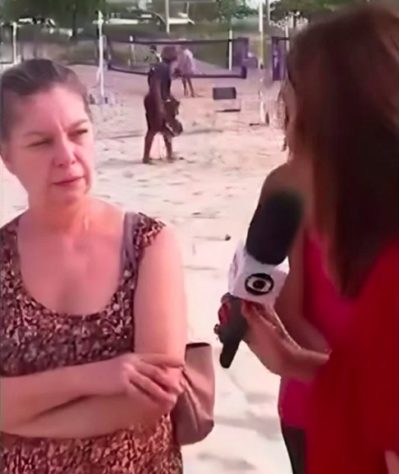 Repórter da Globo é surpreendida ao tentar entrevistar mulher na Praia de Ipanema