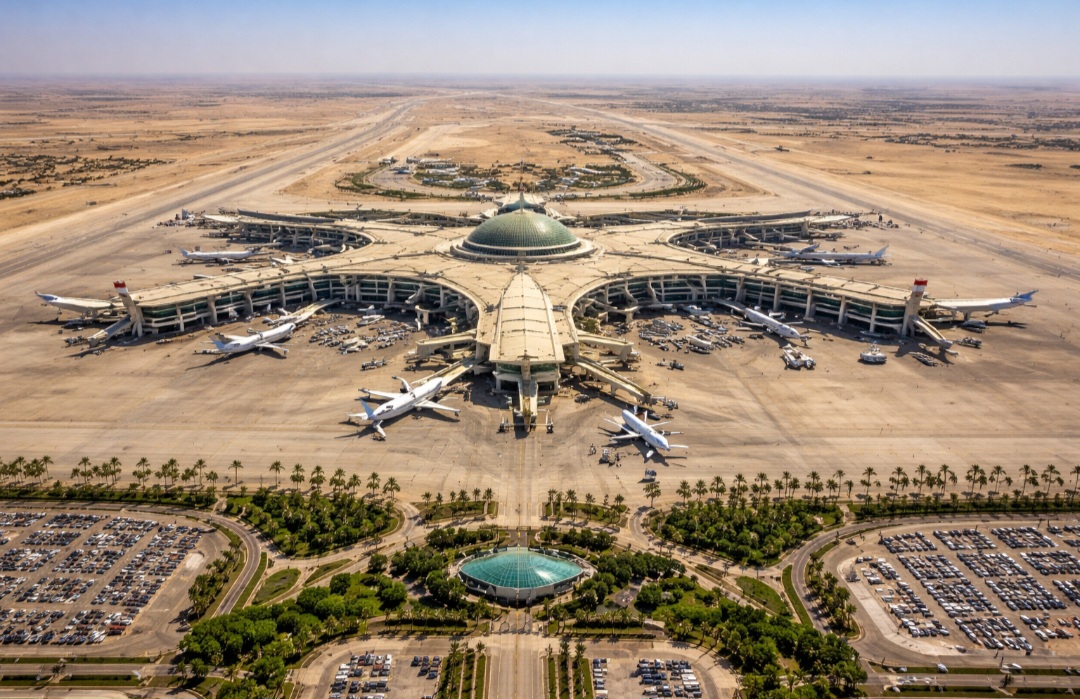 Apesar da enorme extensão territorial, grande parte da área não é ocupada por terminais, sendo composta por zonas de segurança e reserva para expansão. O aeroporto opera voos nacionais e internacionais e funciona como um importante hub regional, conectando diferentes destinos.