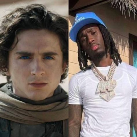 montagem - Timothée Chalamet e Kai Cenat