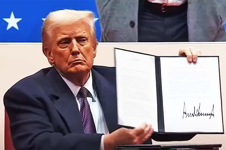 Ao tomar posse como novo presidente dos Estados Unidos, em 20/1, Donald Trump assinou ordem executiva para a mudança do nome do acidente geográfico. 
