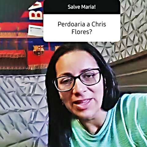 Após lançar sua página no Instagram, Maria Verônica abriu para perguntas dos seguidores nos stories. Um deles questionou se ela perdoaria Chris Flores, a jornalista que percebeu a falsidade da gravidez. “Claro [que perdoaria]. Que exemplo de cristã eu seria? Ou o que eu estaria fazendo aqui, pregando para vocês o amor de Deus, se eu não a perdoasse? Claro que eu perdoo a Chris Flores