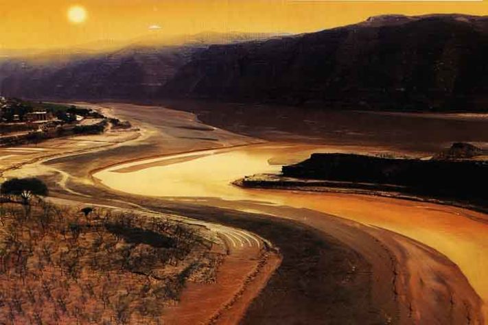 Rio Amarelo, Huáng Hé, China 