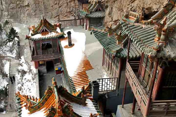 Mosteiro suspenso de Hanging, na China