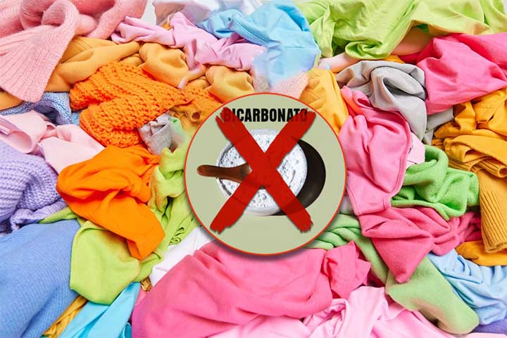 Em roupas coloridas: o bicarbonato pode clarear as roupas, o que Ã© Ãºtil para peÃ§as brancas, mas pode desbotar tecidos coloridos. Ao lavar roupas coloridas, Ã© importante nÃ£o usar bicarbonato em excesso.