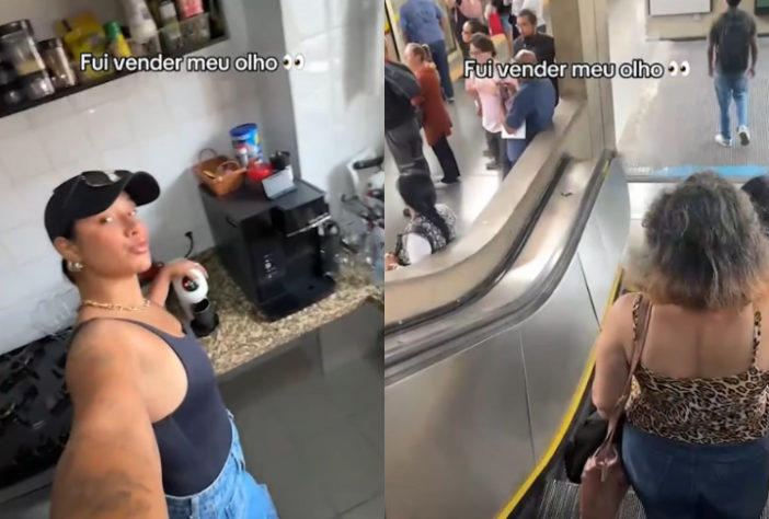 Montagem - Brasileiros fazem fila para vender íris por R$ 700