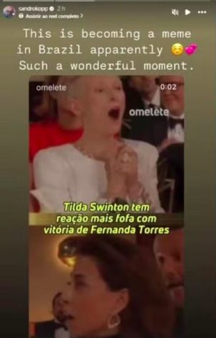 Postagem do marido de Tilda Swinton