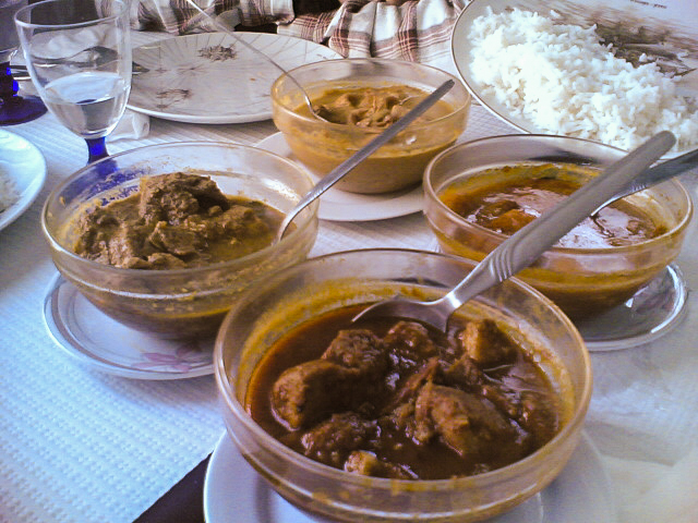 Índia - Vindaloo: Um curry originário de Goa, conhecido por sua intensidade e uso de pimentas fortes.