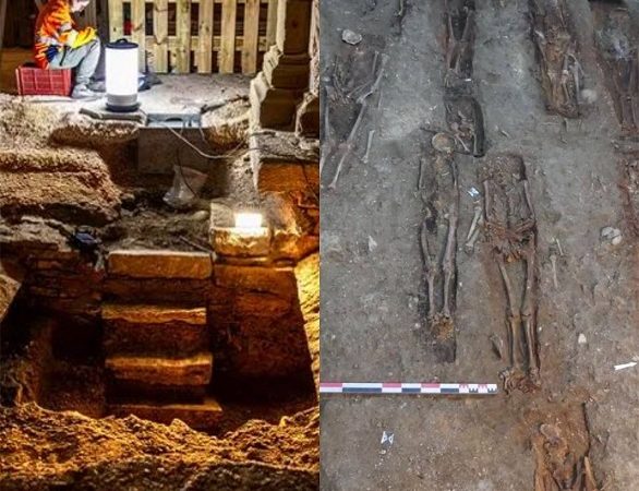 Arqueólogos descobrem sarcófagos do século 6 em igreja da França