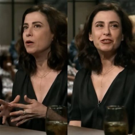 Montagem - Fernanda Torres no programa do Porchat