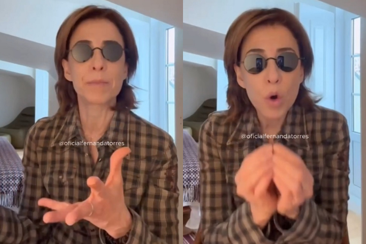 Em um vídeo divulgado nas redes sociais, Fernanda Torres exaltou a colega: 