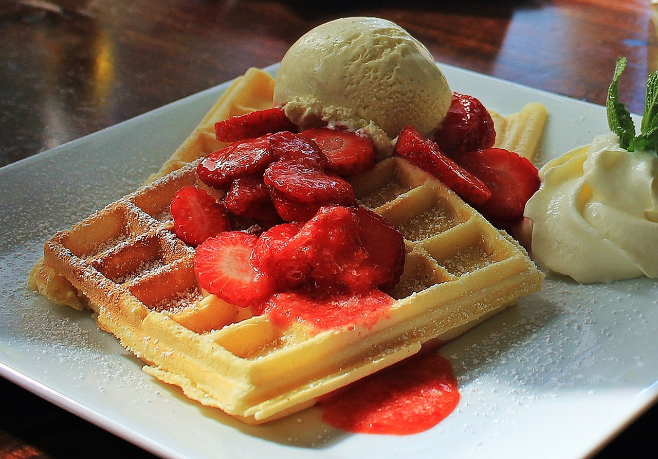 Em 1620, o Waffle foi levado para o continente americano, mais especificamente aos Estados Unidos, onde logo adquiriram popularidade na cultura norte-americana.