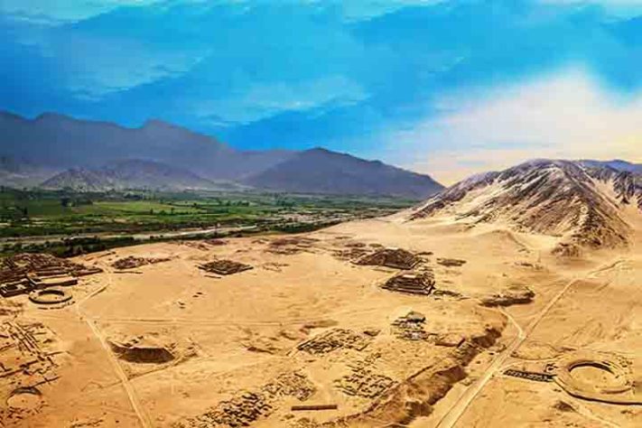 Sítio arqueológico de Caral, no Peru