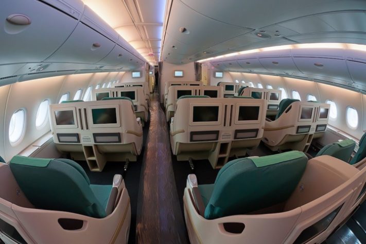 Avião da Korean Air - parte interna