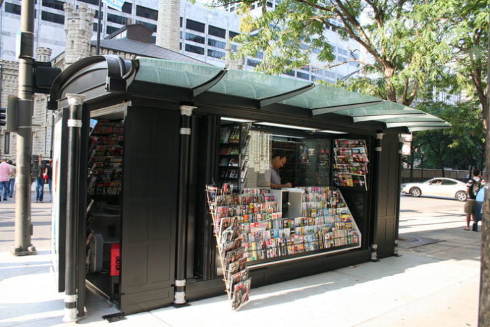 Banca de jornal em Chicago